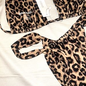NWT Inamorata Orpheus Leopard Print Bikini Bottom XS/Top S